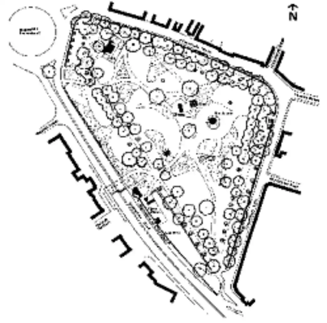 Map of Chapelfield Gardens in the 1980’s